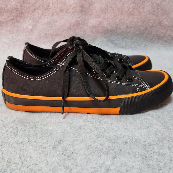 Harley-Davidson Shoes - HARLEY-DAVIDSON Women's Black Orange Sneakers Tennis Shoes - Size 7 - NEW